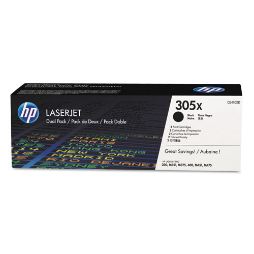 HP 305X Black High Yield Toner Value Pack